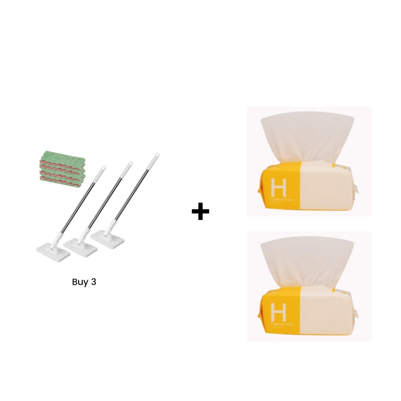 💦Last Day Sales 50% OFF🧹Disposable Dust Mop with 4 Reusable Cloths