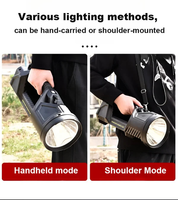 New German 1000000 lumen waterproof floodlight, large hand-held floodlight