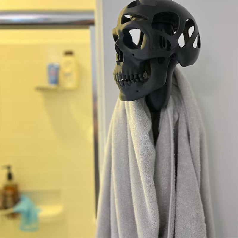 Wall Mounted Skull Shape Helmet Holder