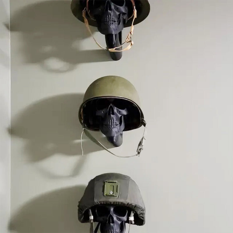 Wall Mounted Skull Shape Helmet Holder