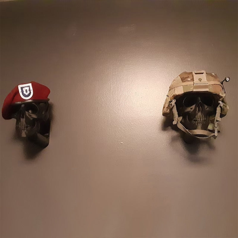 Wall Mounted Skull Shape Helmet Holder