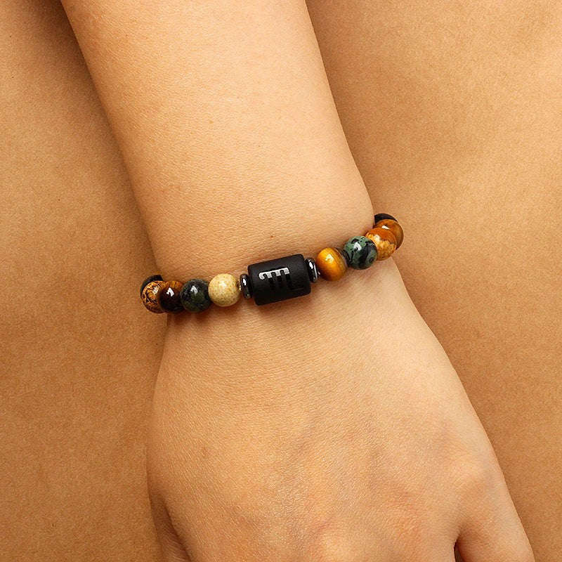 Zodiac Tiger's Eye Beads Bracelet