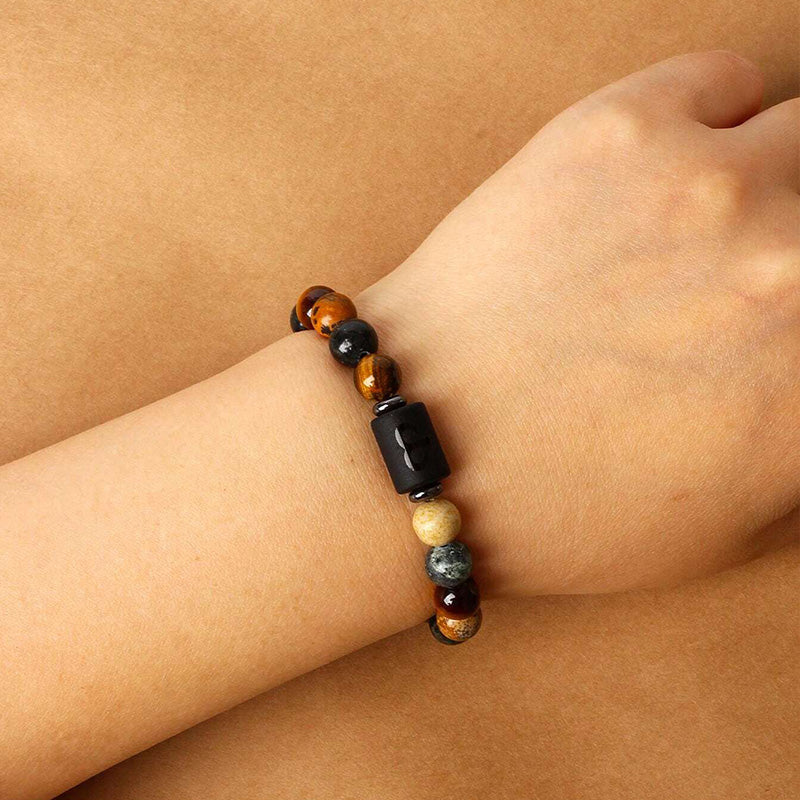 Zodiac Tiger's Eye Beads Bracelet