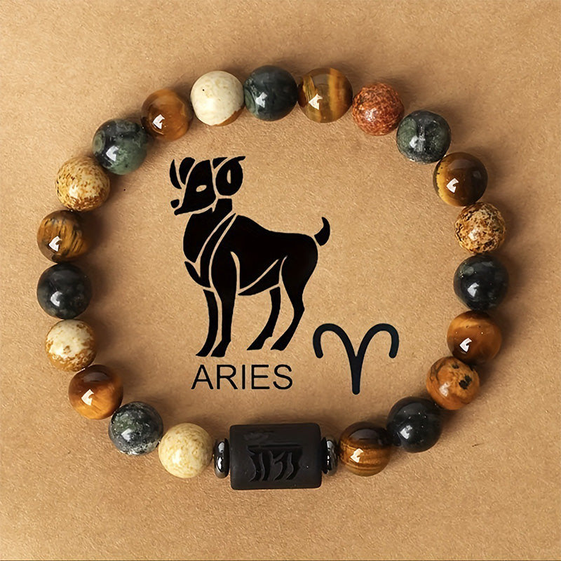 Zodiac Tiger's Eye Beads Bracelet