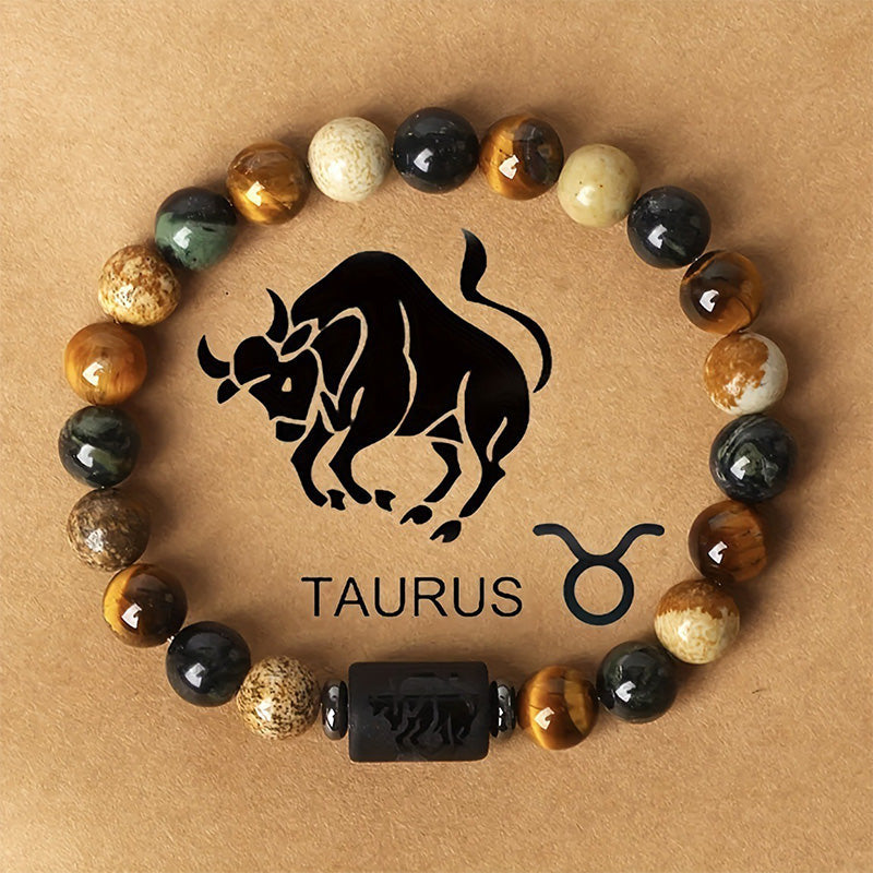 Zodiac Tiger's Eye Beads Bracelet