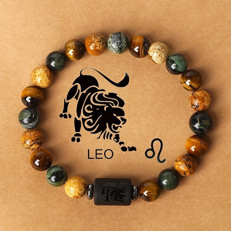 Zodiac Tiger's Eye Beads Bracelet