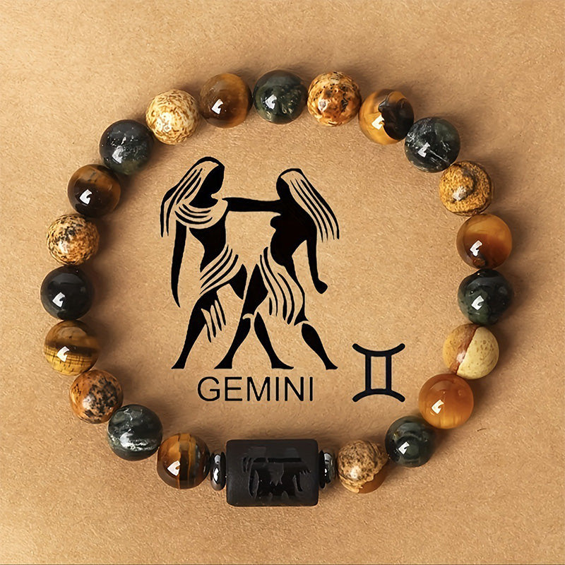 Zodiac Tiger's Eye Beads Bracelet