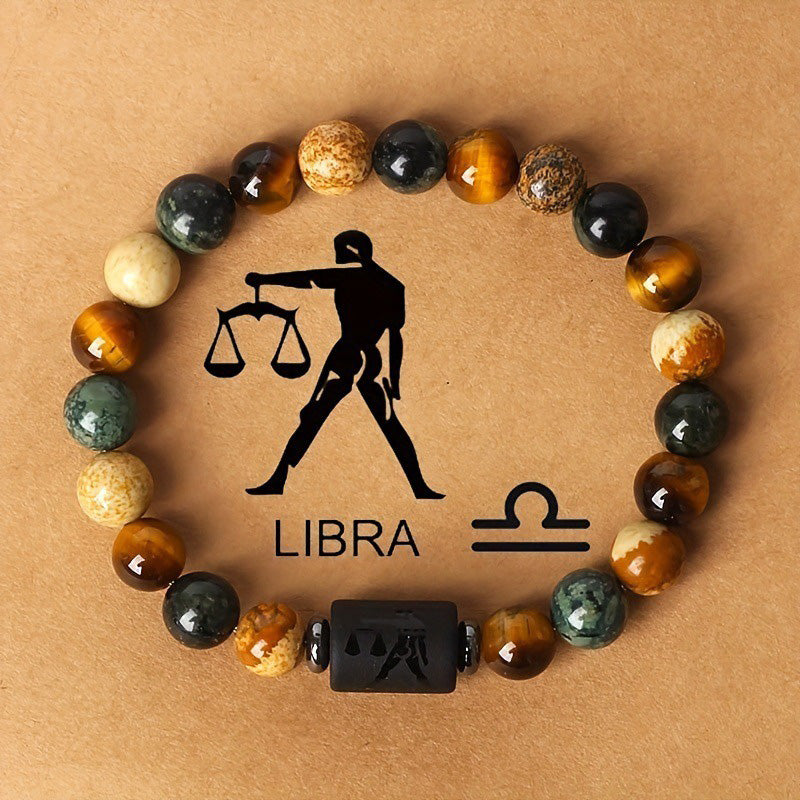 Zodiac Tiger's Eye Beads Bracelet
