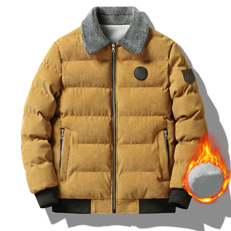 Men's Thickened Warm Vintage Lapel Jacket