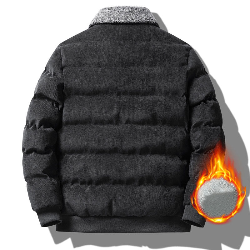 Men's Thickened Warm Vintage Lapel Jacket