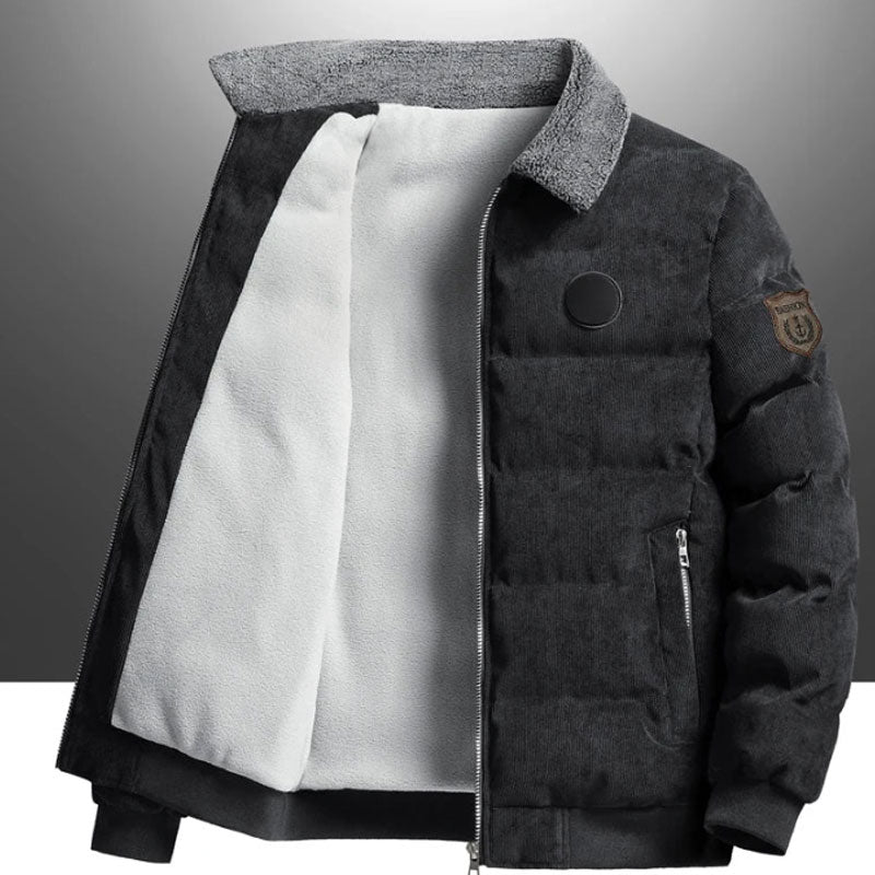 Men's Thickened Warm Vintage Lapel Jacket