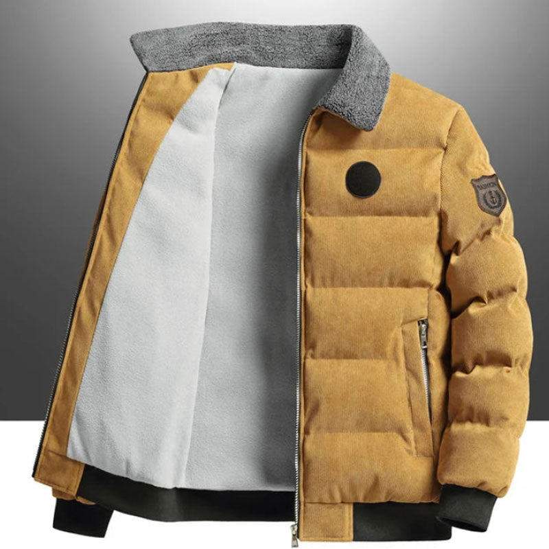Men's Thickened Warm Vintage Lapel Jacket