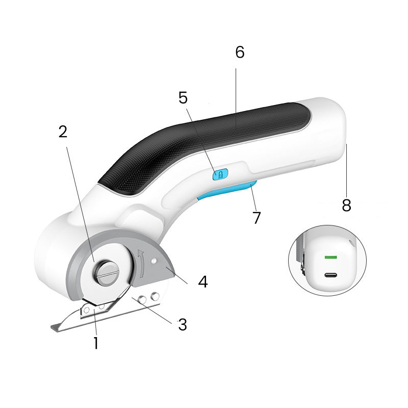 Portable Sharp Cordless Electric Rotary Cutter