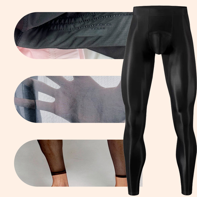Men's Sexy Ultra-thin Sports Bottom Stockings Pants
