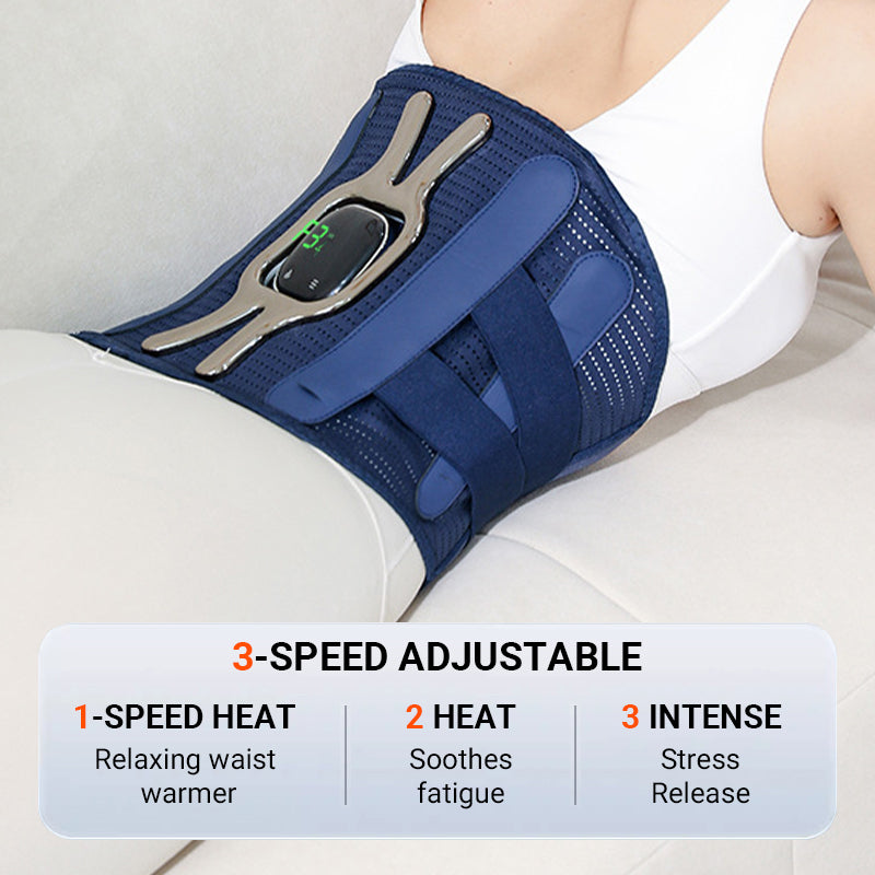 Cordless Lower Back Massager with Heat & Lumbar Support