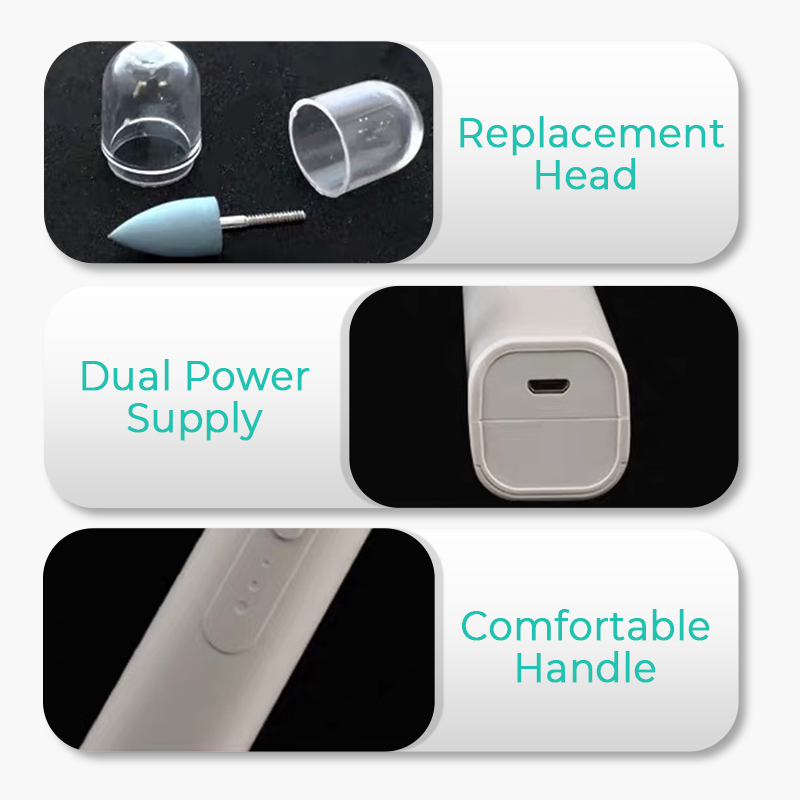 3-Speed Electric Tooth Polisher with 4 Replacement Head