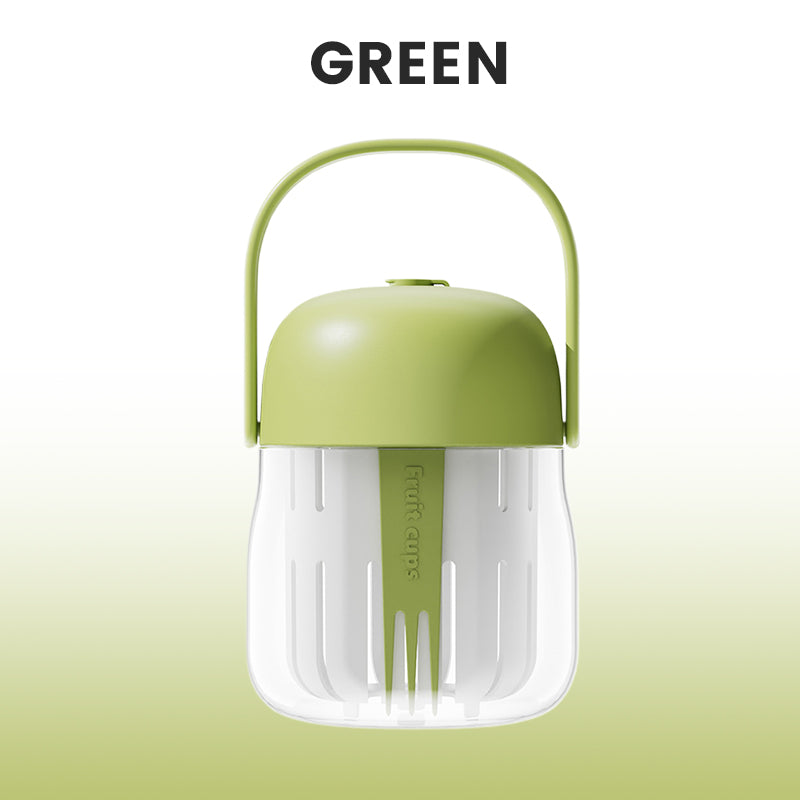 Portable Chilling & Draining Salad Cup with Lid and Handles