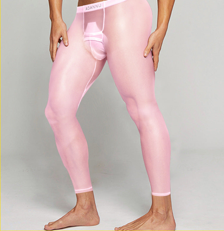 Men's Sexy Ultra-thin Sports Bottom Stockings Pants