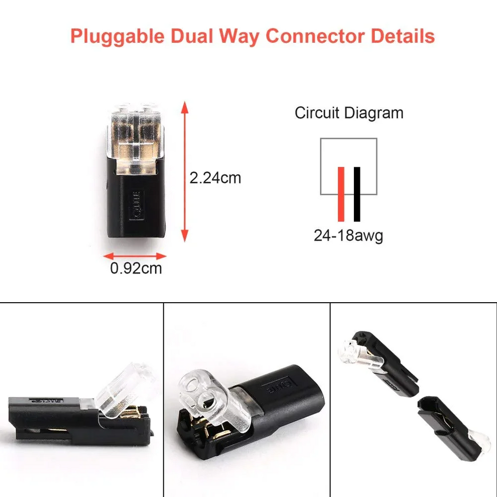 Two-wire plug connector with locking tab – wondeea