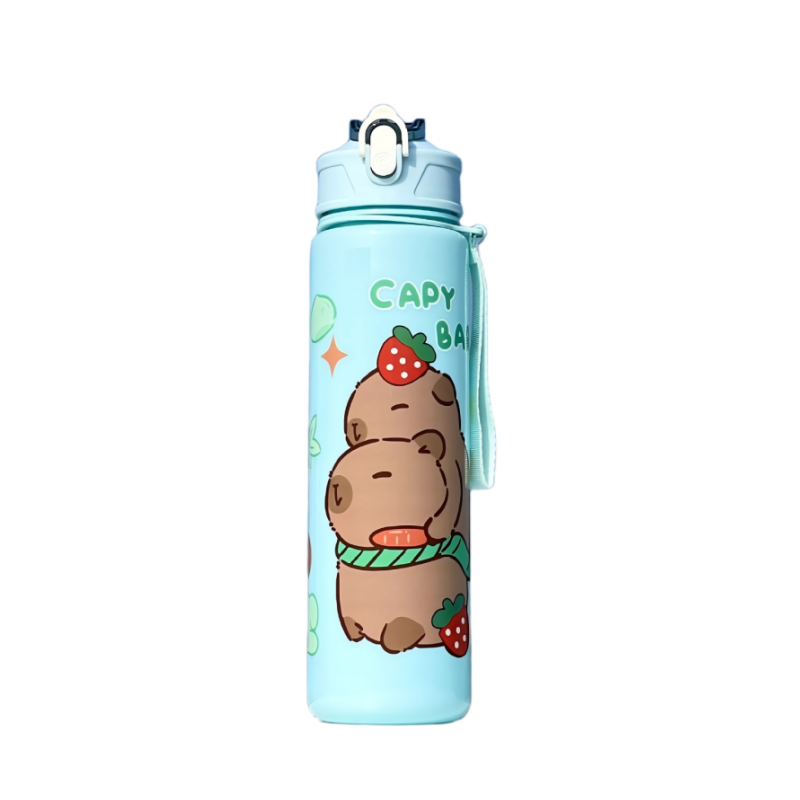 Cute Capybara Water Bottle for School - 800ml Large Capacity