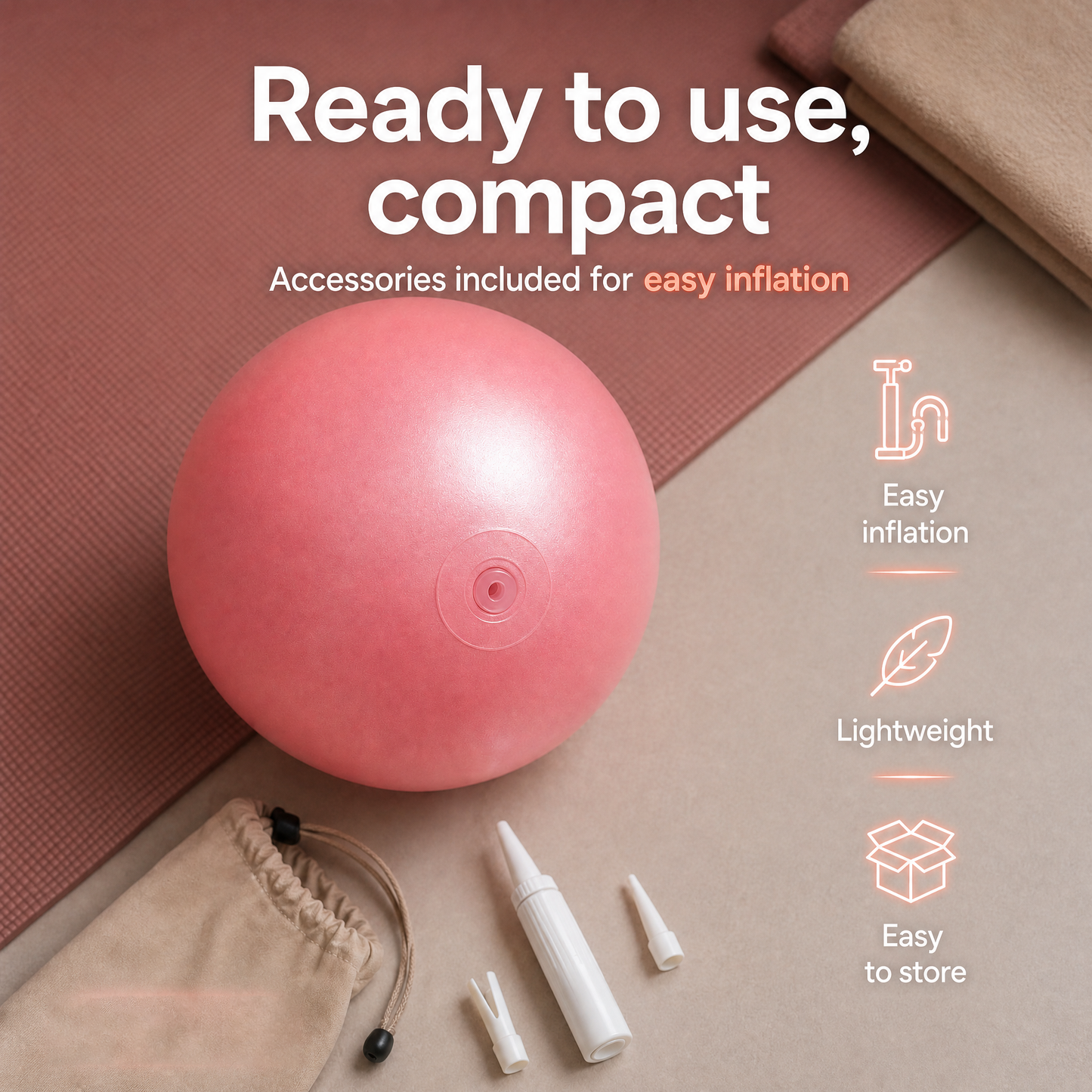 🤸⚽ 15 cm Pilates ball – Explosion-proof yoga ball with honeycomb pattern🧘