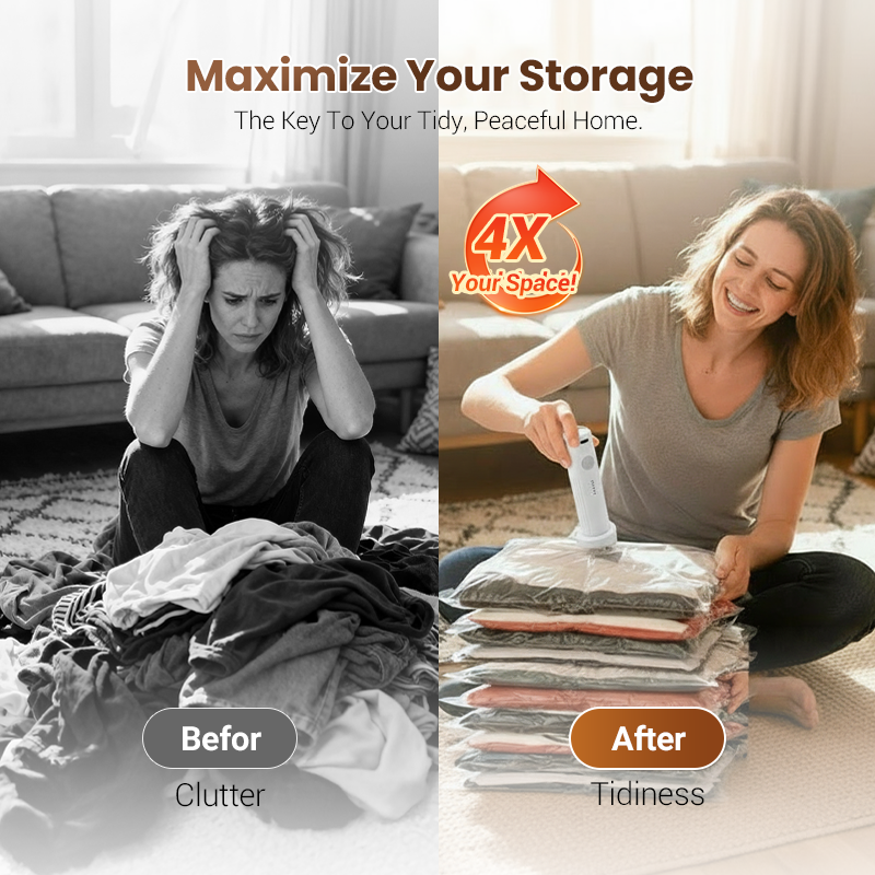 🥳2026 HOT SALE🥳💞50K+ SOLD!✨ 💝 Travel Vacuum Storage Bags & Portable Pump Set