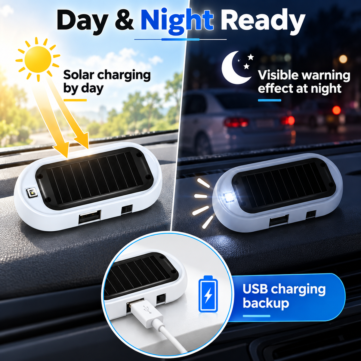 🎁2026 New Arrivals 50% OFF💥Compact Solar Anti-Theft LED Flashing Lamp