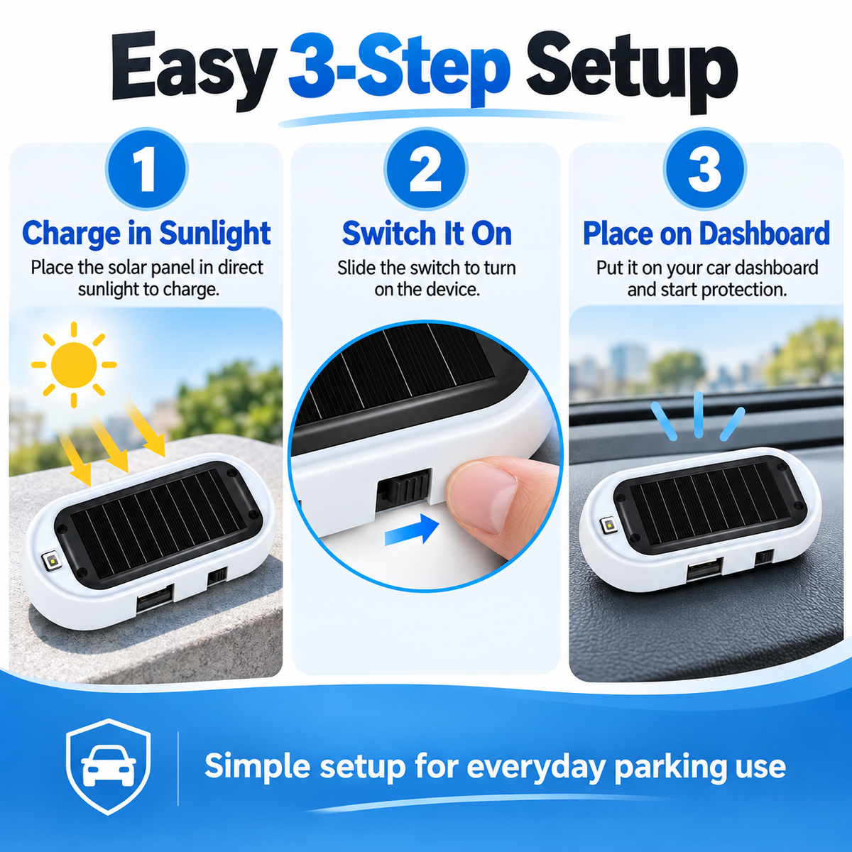 🎁2026 New Arrivals 50% OFF💥Compact Solar Anti-Theft LED Flashing Lamp