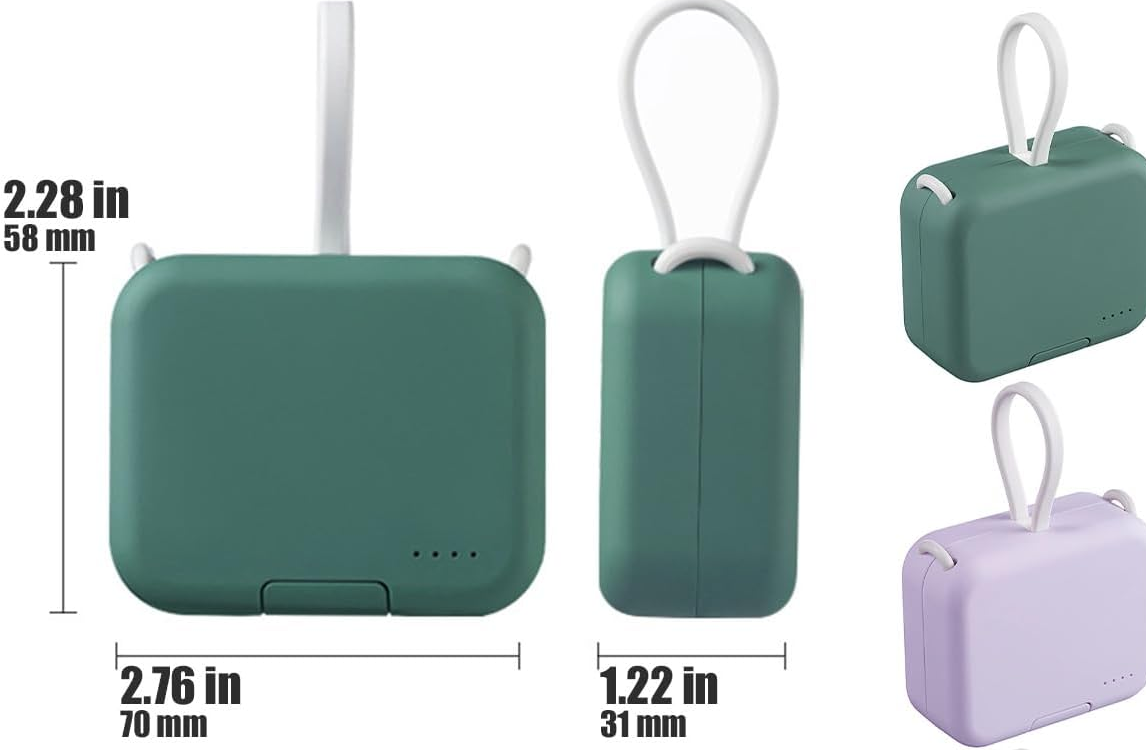 🎉Hot Sale 🎁Portable Wireless Charging Treasure Mobile Phone Holder⚡[Built-in dual cords for iPhone and Type-C phones]