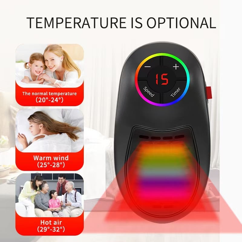 🔥LAST DAY SALE 50% OFF!!🏆Flash Sale⚡ 50K+ SOLD! Almost Gone-💥Easylife Plug-in Go Heater – Portable Ceramic Heater with Adjustable Temperature & Remote Control