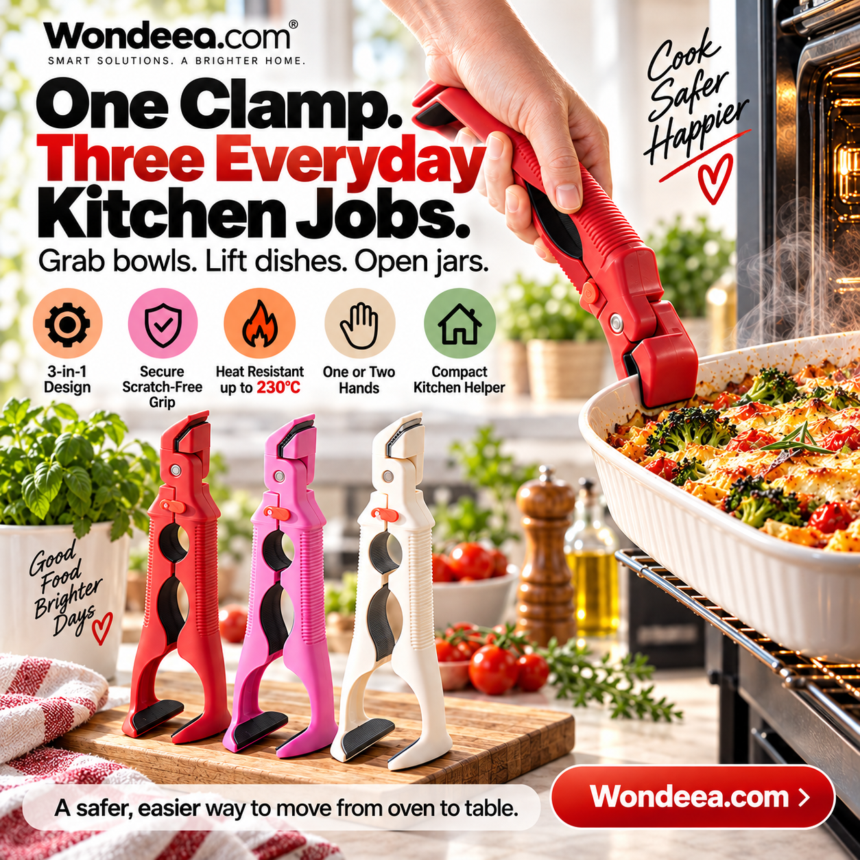 Wondeea 3-in-1 Kitchen Clamp Product Overview