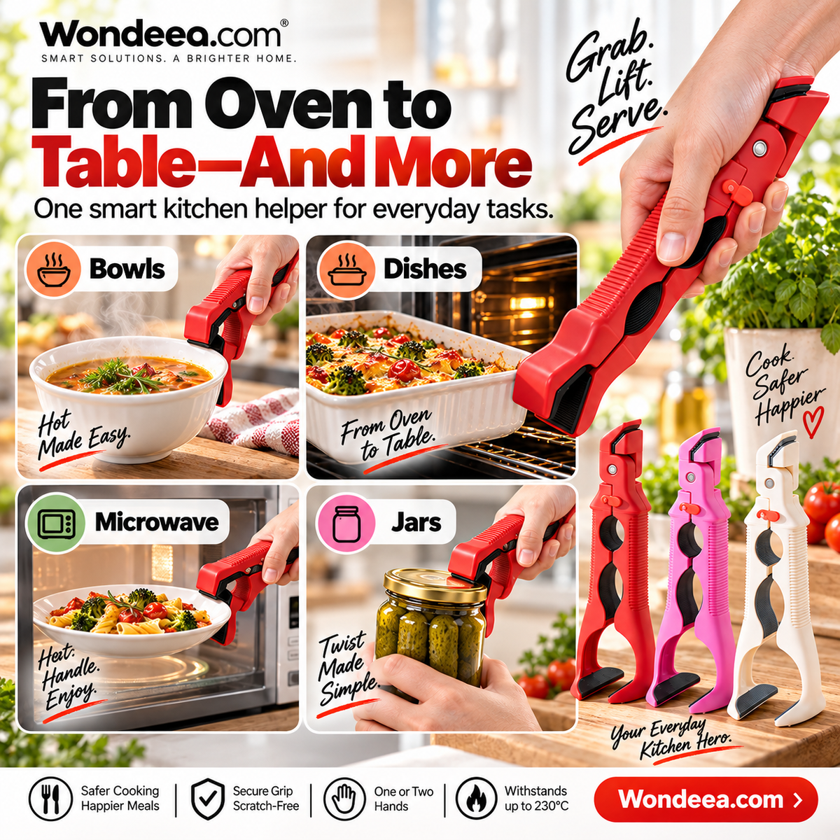 🌟Buy more Save more🌟3-in-1 Silicone Bowl and Plate Clamp