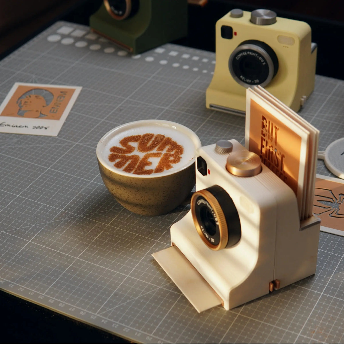 🎃Halloween Deal 50% OFF!🔥Retro Coffee Art Camera – Mechanical Latte Stencil Printer