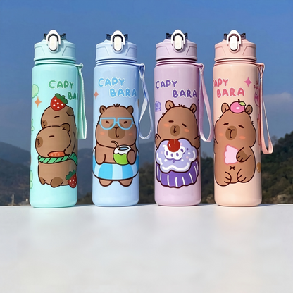 Cute Capybara Water Bottle for School - 800ml Large Capacity