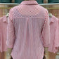 Women's Striped Lapel Shirt