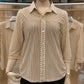 Women's Striped Lapel Shirt