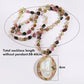 Retro Elegant Embedded Artificial Pearl Accessories - Long Necklace, Earring & Ring✨