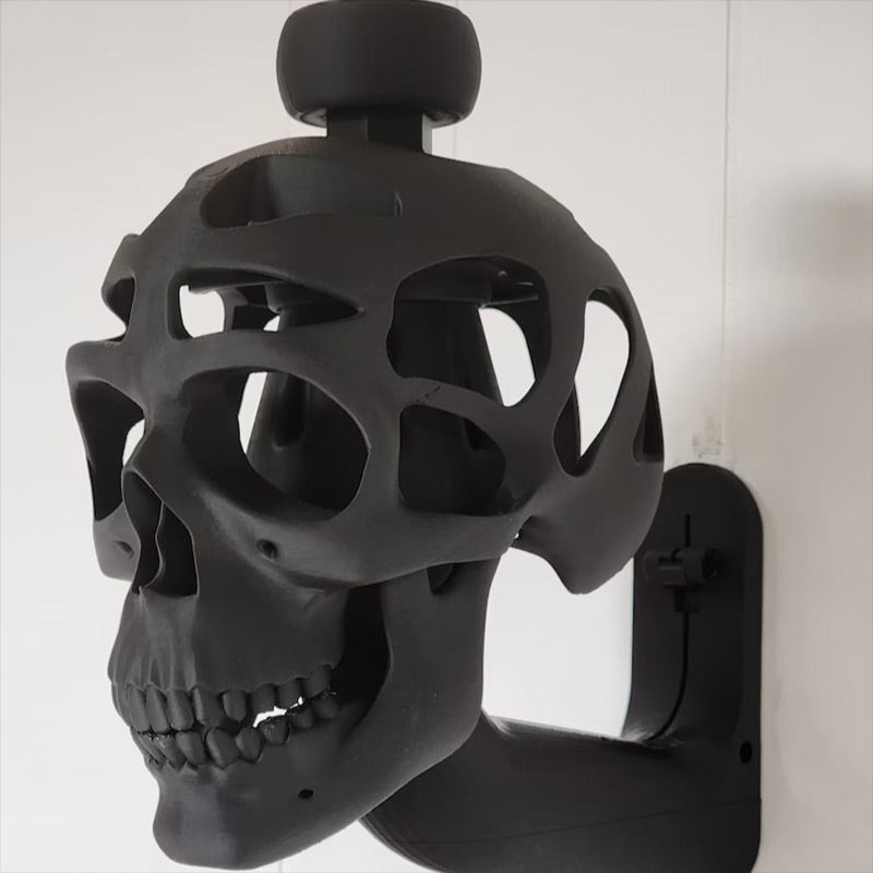 Wall Mounted Skull Shape Helmet Holder
