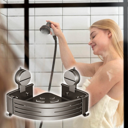 2PCS Wall Mounted Bathroom Organizer with Suction Cup