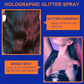 Versatile Use Body Lightening Glitter Spray