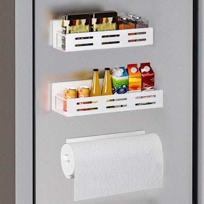 Magnetic Spice Rack for Refrigerator with Paper Towel Holder