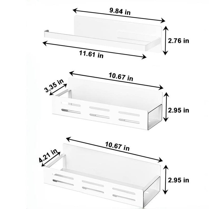 Magnetic Spice Rack for Refrigerator with Paper Towel Holder