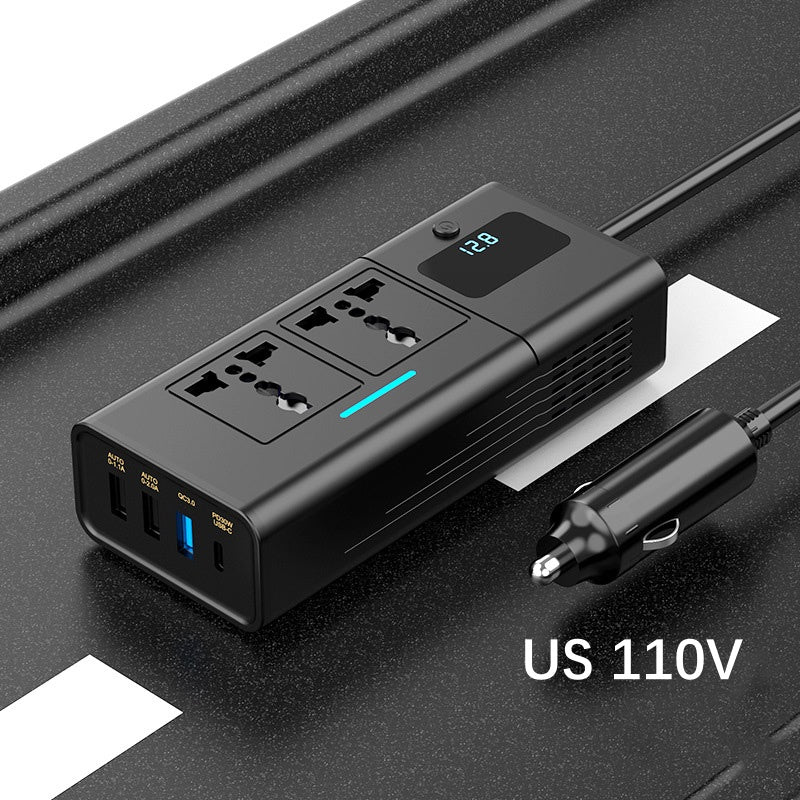 Universal 12V to 220V Car Socket with Display