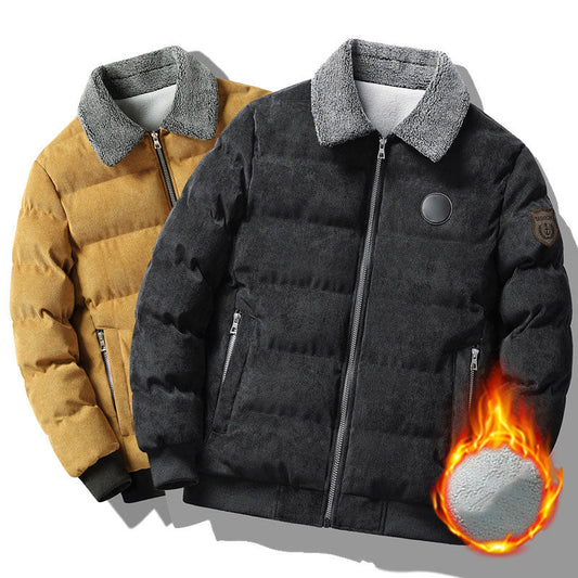 Men's Thickened Warm Vintage Lapel Jacket