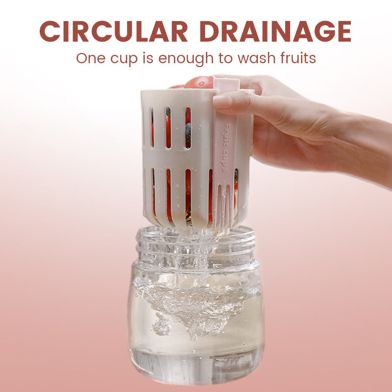 Portable Chilling & Draining Salad Cup with Lid and Handles