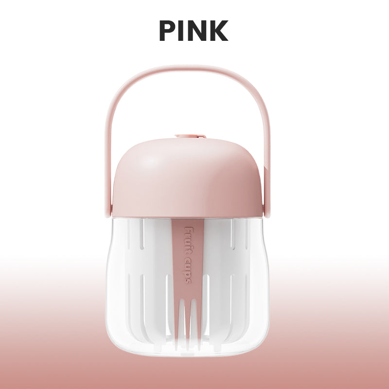 Portable Chilling & Draining Salad Cup with Lid and Handles