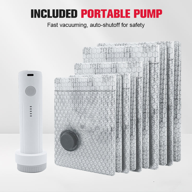 🥳2026 HOT SALE🥳💞50K+ SOLD!✨ 💝 Travel Vacuum Storage Bags & Portable Pump Set