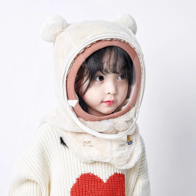 Kids' Winter Hat with Detachable Windproof Mask