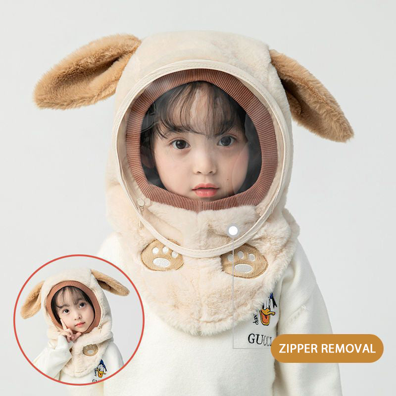 Kids' Winter Hat with Detachable Windproof Mask