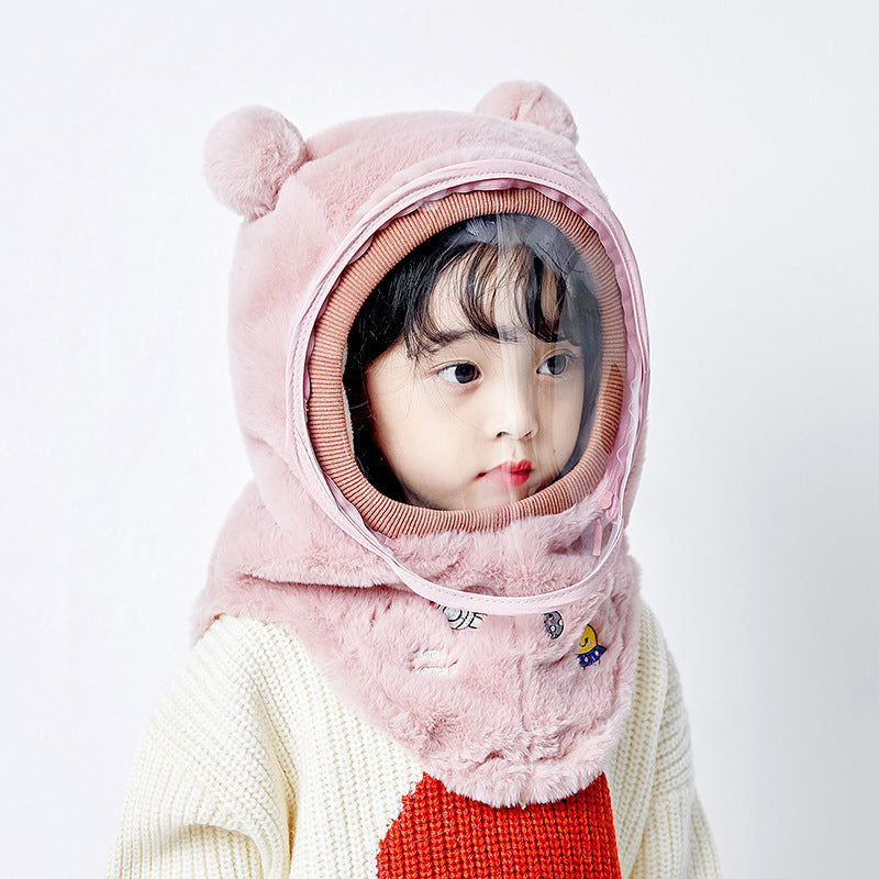 Kids' Winter Hat with Detachable Windproof Mask